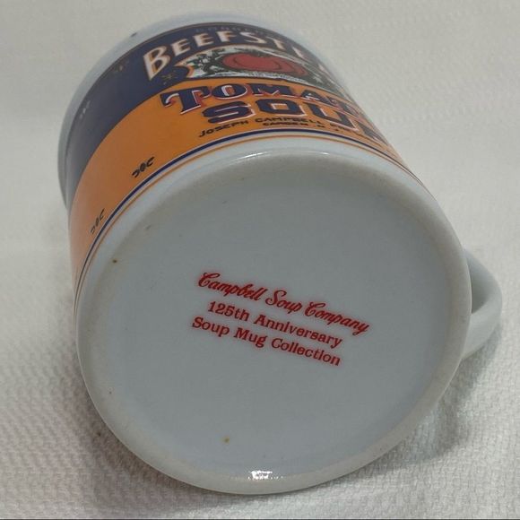 Campbell Soup 125th Anniversary Condensed Beef Steak Tomato Soup Coffee Mug - Picture 6 of 9